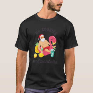 Camiseta Sem Cookies Apenas Cocktails Papais noeis Divertid