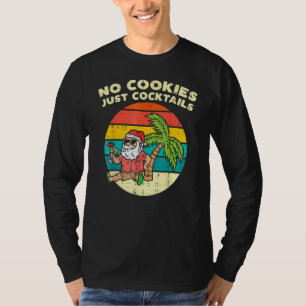 Camiseta Sem Cookies Apenas Coquetéis Santa Praia Natal Em