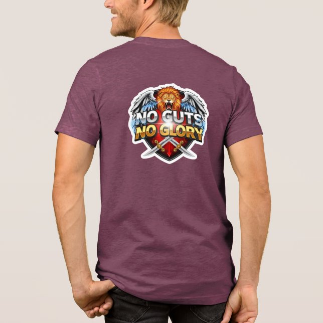 Camiseta Sem Coragem, Sem Glória: Mentalidade Motivacional  (Verso)