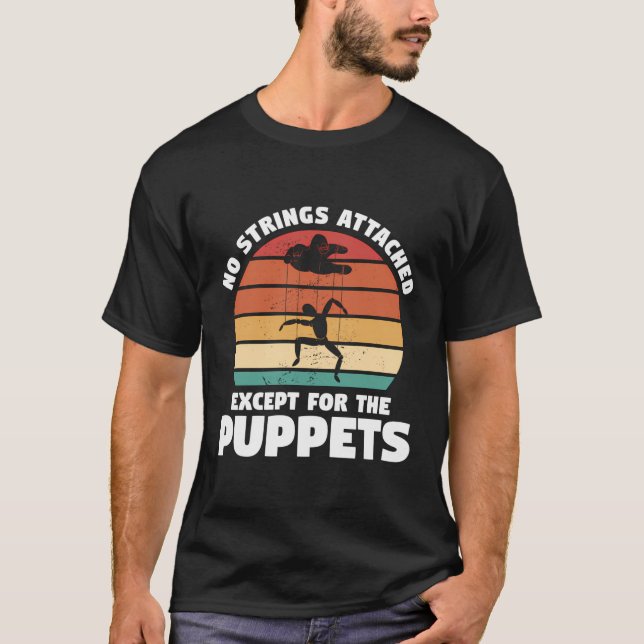 Camiseta Sem Cordas Conectadas, Exceto Para A Fantoche De F (Frente)