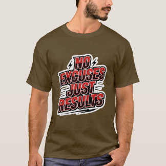 Camiseta Sem Desculpas, Apenas Resultados – Motivação Atlét
