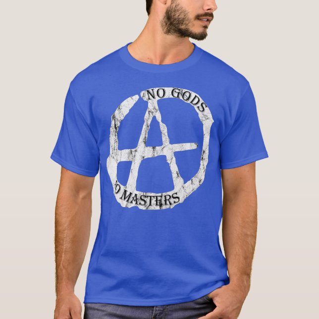Camiseta Sem deuses sem Mestrados para anarquistas e ateus (Frente)