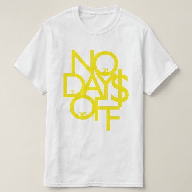 Camiseta Sem Dias de Branco/Amarelo (Frente do Design)