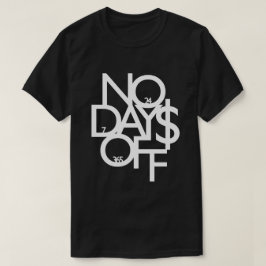Camiseta Sem Dias de Preto/Branco