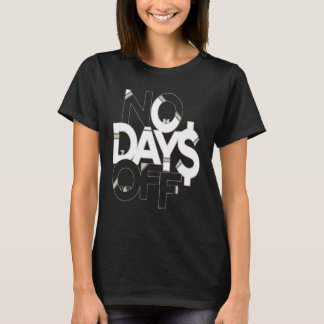 Camiseta Sem dias de roupas e engrenagens castanho-claro e 