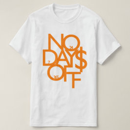 Camiseta Sem Dias Laranja/Branco