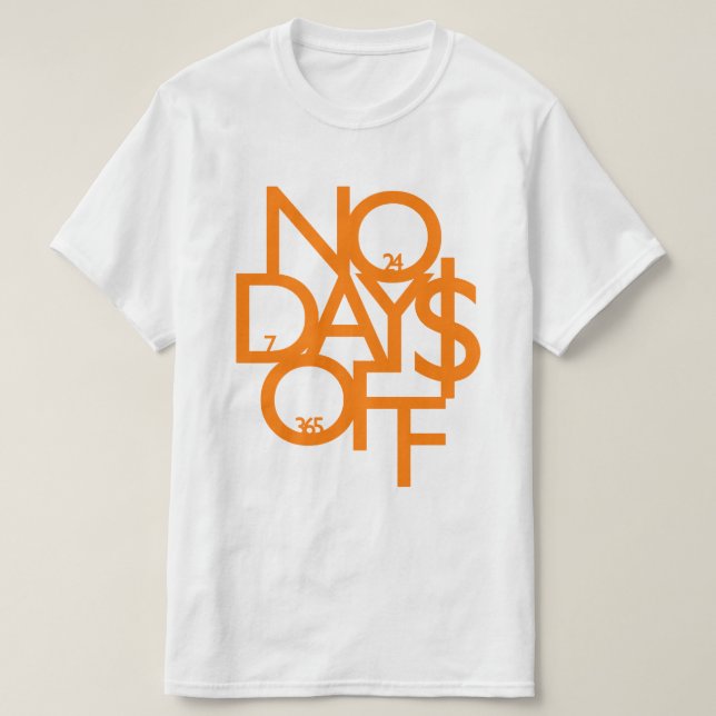 Camiseta Sem Dias Laranja/Branco (Frente do Design)