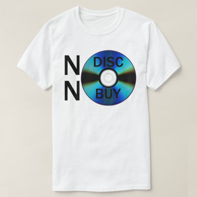 Camiseta Sem Disco Sem Compra (Texto Preto) (Frente do Design)