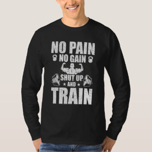 Camiseta Sem Dor Sem Ganho Elevação de Peso de Construção d