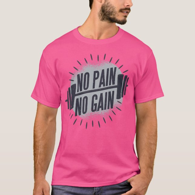 Camiseta Sem Dor Sem Ganho Peso Da Boca Levantando Gráfico (Frente)