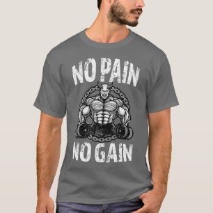 Camiseta Sem Dor Sem Ganho Pumper Esquadrão Dizendo Bodybui