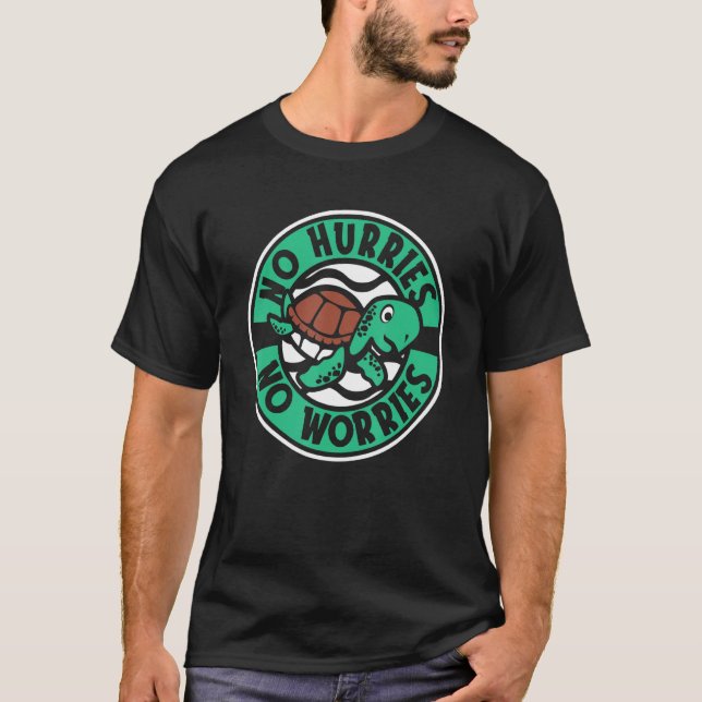 Camiseta Sem Dores Sem Preocupações Tortas Tartaruga Pintad (Frente)