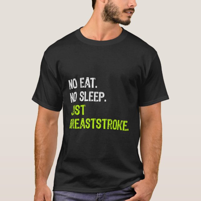 Camiseta Sem Dormir Apenas Cansaço Repetir Nadação Gif (Frente)
