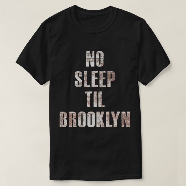 Camiseta Sem Dormir Até Brooklyn Essencial (Frente do Design)