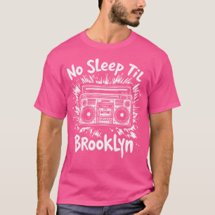 Camiseta Sem Dormir Até Brooklyn Retro Boombox Vintage Músi