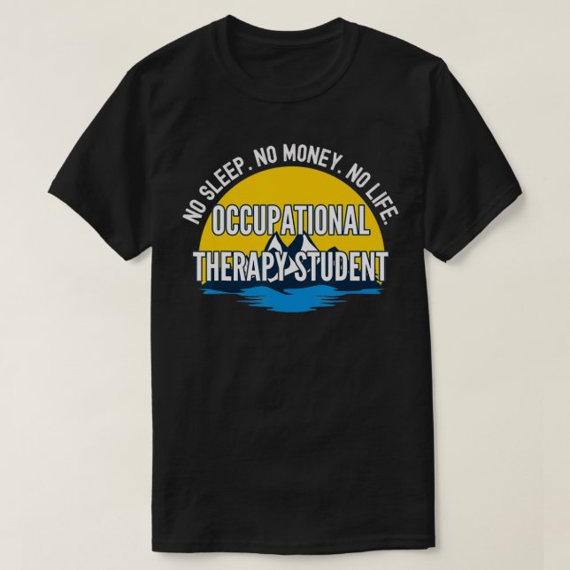 Camiseta Sem Dormir Sem Dinheiro Sem Terapêutica Profission (Frente do Design)
