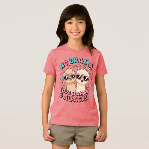 Camiseta Sem Drama, Amo Llamas & Alpacas!