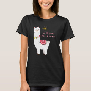 Camiseta sem drama, apenas um lama