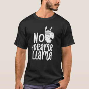 Camiseta Sem Drama Lama Llamas Cute Sayings Animal
