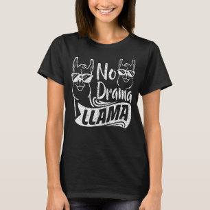 Camiseta Sem Drama Lama Para Homens Mulheres Crianças Anima