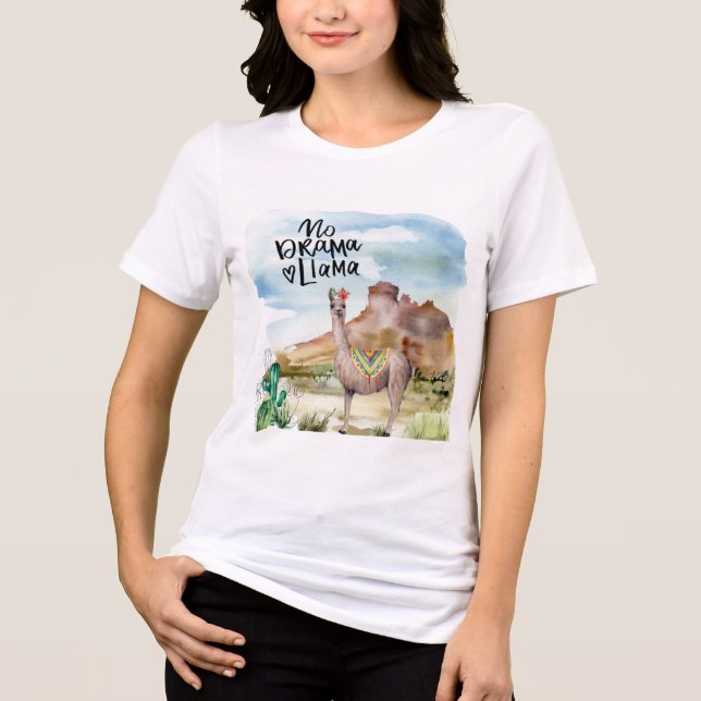 Camiseta Sem Drama Llama (Frente)
