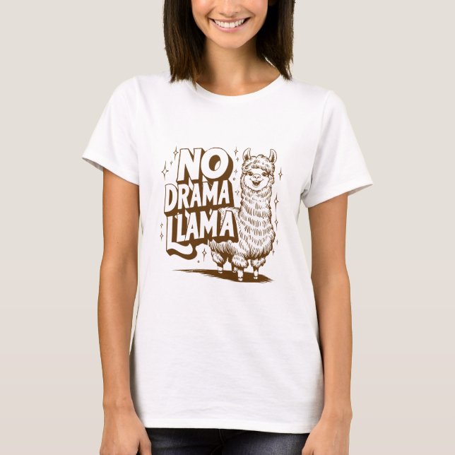 Camiseta Sem Drama Llama (Frente)