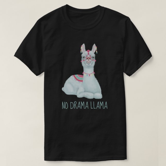 Camiseta Sem Drama Llama (Frente do Design)