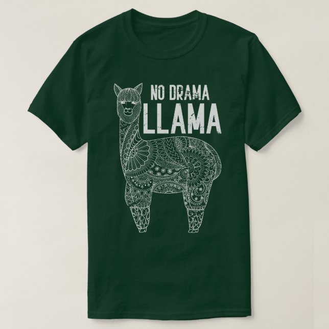 Camiseta Sem Drama Llama (Frente do Design)