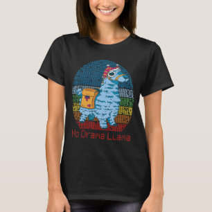 Camiseta Sem Drama Llama Alpaca Retro Vintage para Animais