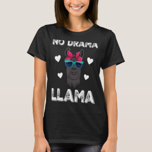 Camiseta Sem Drama Llama Mulheres Llama Amor Animal 3