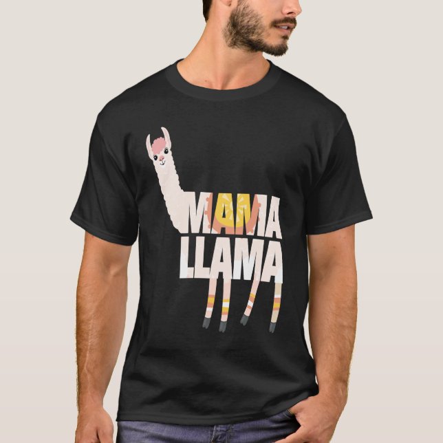 Camiseta Sem Drama Llama Uma De Mama Llama Para Mama Llama  (Frente)