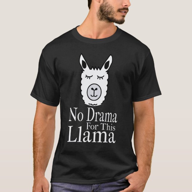 Camiseta Sem Drama Para Esta Lhama (Frente)