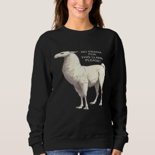 Camiseta Sem Drama Para Este Llama Por Favor White Llama Pr