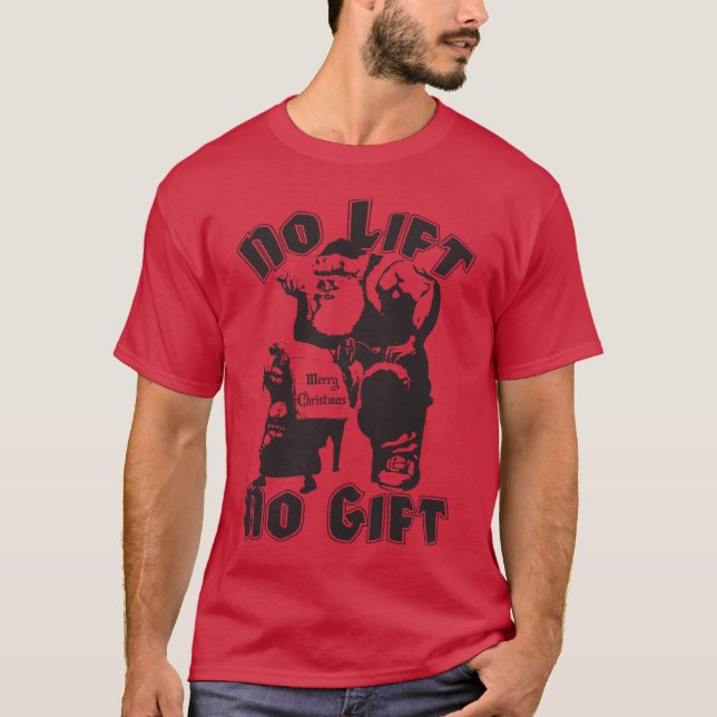 Camiseta Sem Elevação, Sem Presente - Natal - Papais noeis  (Frente)