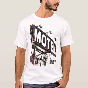 Camiseta SEM ENDEREÇO — Gráfico de Placa de Motel Angustiad