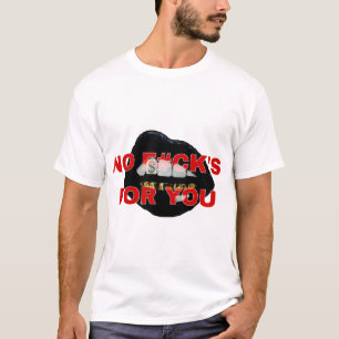 Camiseta Sem F#cks para você - Streetwea Gráfico de Atitude