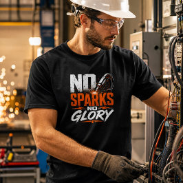 Camiseta Sem Faíscas Sem Glória Trabalho de Soldagem Divert