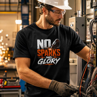Camiseta Sem Faíscas Sem Glória Trabalho de Soldagem Divert