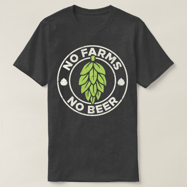 Camiseta Sem Fazendas Sem Saltos De Cerveja Artesanato Cerv (Frente do Design)
