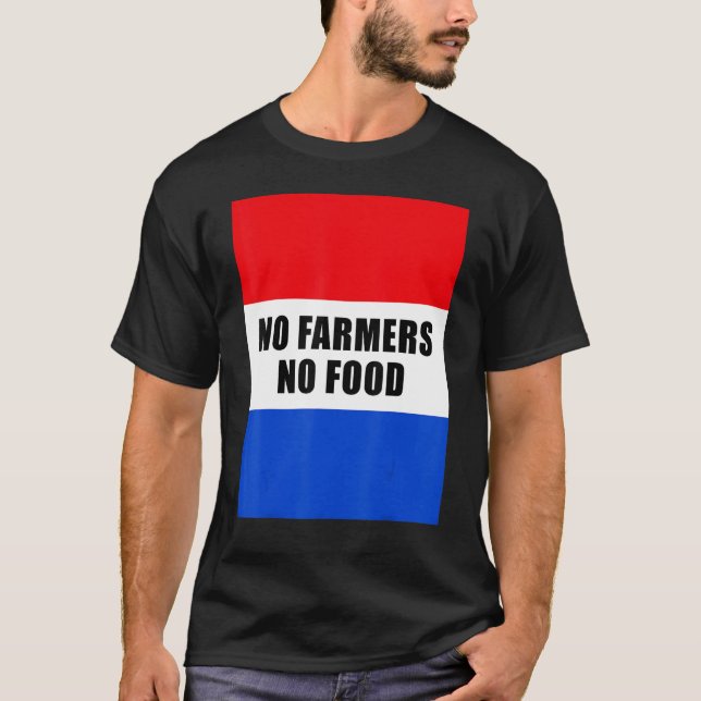 Camiseta Sem fazendeiros sem fazendeiro Comida Liberdade Ho (Frente)