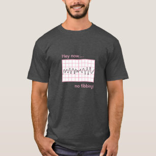 Camiseta Sem Fibras Vfib Cardiologia Humorística