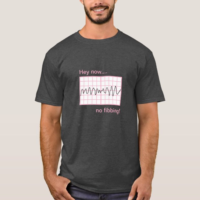Camiseta Sem Fibras Vfib Cardiologia Humorística (Frente)