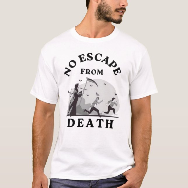 Camiseta SEM fuga da morte de homens 2025 clássicos (Frente)