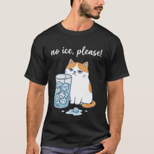 Camiseta Sem Gelo Por Favor Com Gato Abolição do ICE Design
