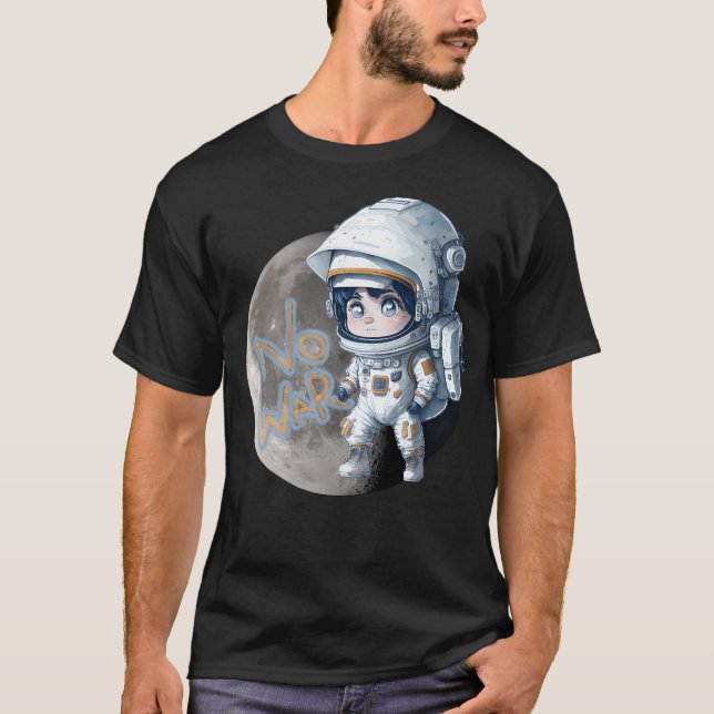 Camiseta Sem guerra astronauta (Frente)
