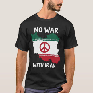 Camiseta Sem guerra com a paz no Irã
