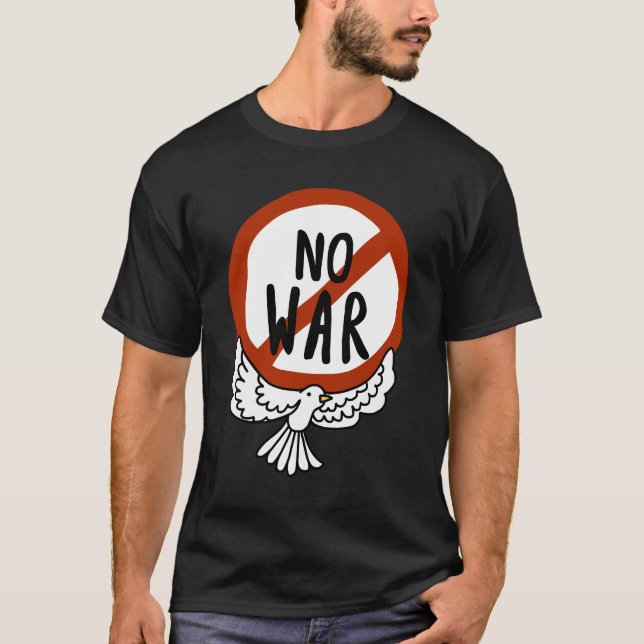 Camiseta Sem guerra com a porta (Frente)