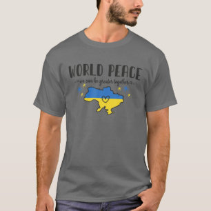 Camiseta Sem guerra da Paz Mundial Ucrânia Para Apoiar Ukr