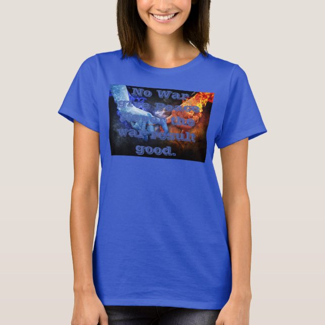 Camiseta sem guerra da Paz para Mulheres (Frente)