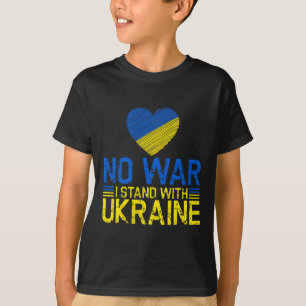 Camiseta Sem Guerra Eu Apoio a Ucrânia Acabar com a Guerra